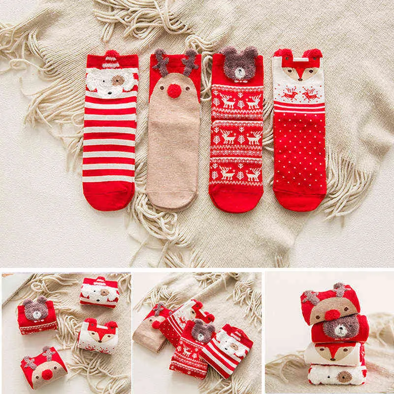 Socks 2021 Christmas Decoration For Home Merry Christmas Ornament Happy New Year 2022 Xmas Gifts Noel Navidad Natal Y1119