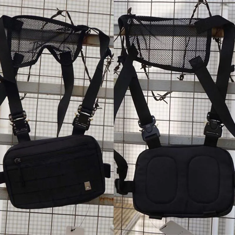 Металлическая пуговица 1017 Alyx 9SM Функциональные тактические сумки для сундуков High Street 2 Buckles Magn Men Women рюкзаки рюкзак267R