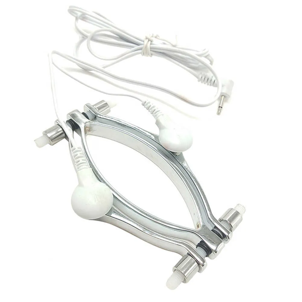 AUULT TORTURE CLITORIS LEPS CLAMP PUSSY CLAMP TOUEUX SEXE POUR FEMMES BDSM Bondage Clip avec un ensemble de choc électro P08169708079