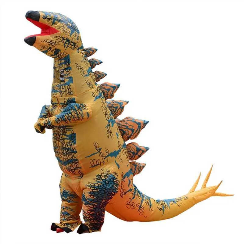 Halloween Supplies Party Costume Inflatable Dinosaur Blow Up Costumes Novelty Gag Toys Stage Party Prop for Kids Toddler Q0910