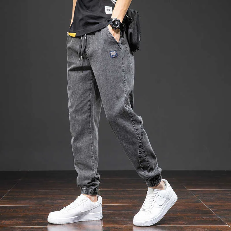 Frühling Sommer Schwarz Blau Cargo Jeans Männer Streetwear Denim Jogger Hosen Männer Baggy Harem Jean Hosen Plus Größe 6XL 7XL 8XL 210622