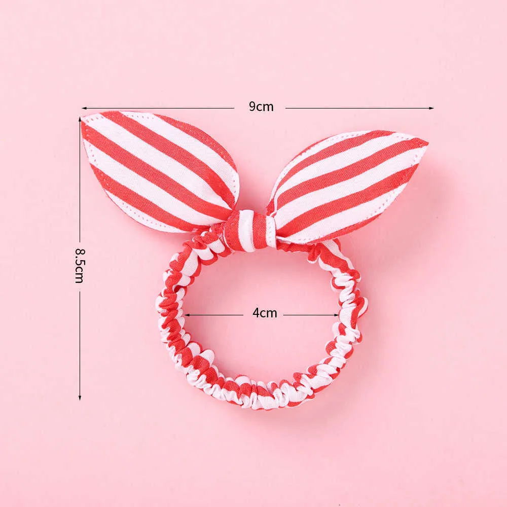 10 pièces oreilles de lapin nœuds bandes élastiques pour enfants bébé filles ensemble de bandeaux en caoutchouc chouchous enfants accessoires de cheveux mignons 2020