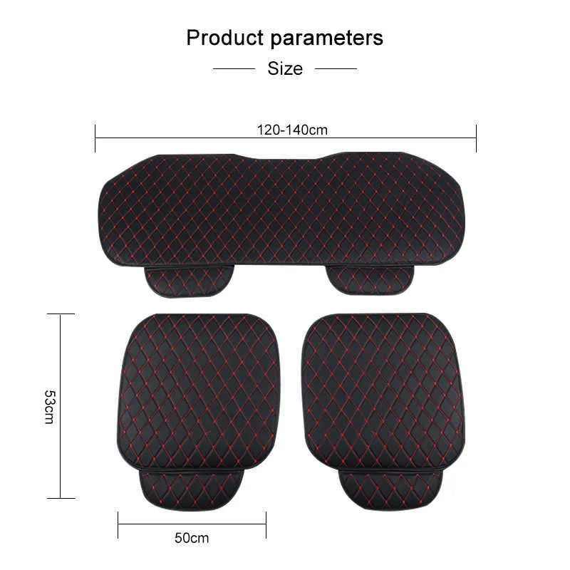Capa de carro de couro universal set dianteira traseira traseira traseira almofada auto cadeira assentos protetor apertar acessórios interiores