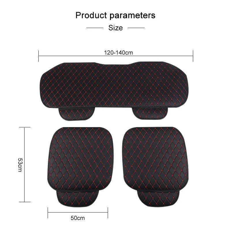 Universal Leather Car Seat Cover Set Voor Achter Achterbank Kussen Auto Stoel Zetels Protector Mat Pad Interieur Accessories250t