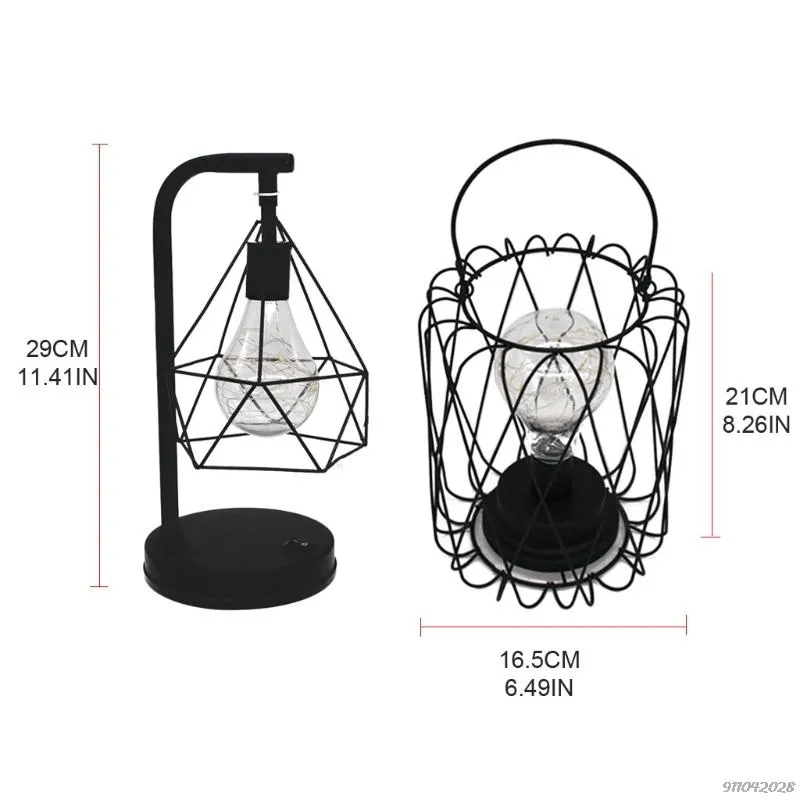 Decorative Copper Frame Light European Retro Romantic Chandelier Lamps Bedroom Table Desk Iron Night A1 21 Wholes339A