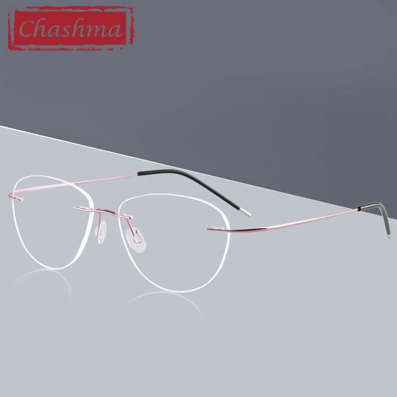 Lunettes de vue en titane pur monture optique sans monture lunettes de prescription lunettes sans cadre pour hommes et femmes lentilles claires mode S3216