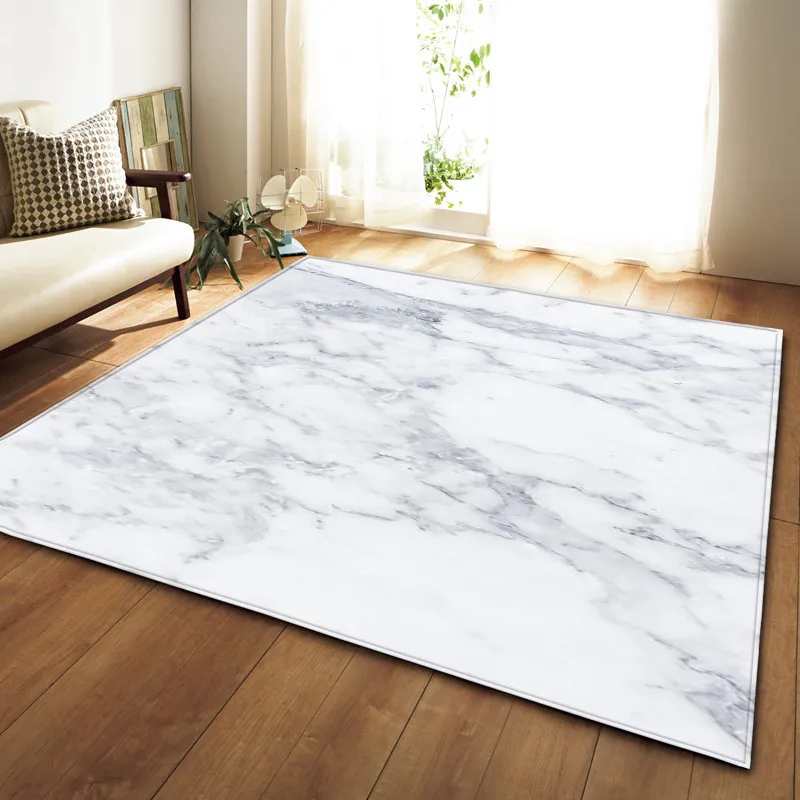Czarny biały marmurowy nadruk kuchnia sypialnia duży dywan do salonu Tatami sofa podłogowa matę antypoślizgową Tapis Salon DYwan AAAS310M