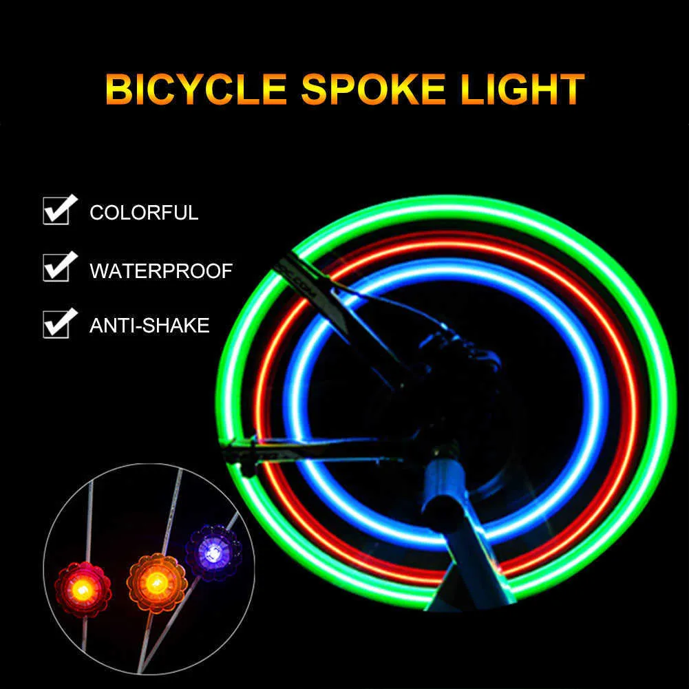 1/Lampka rowerowa z baterii Rower Light Zawór opony Zawory szprychy koła LED Mountain Road Bike Akcesoria rowerowe