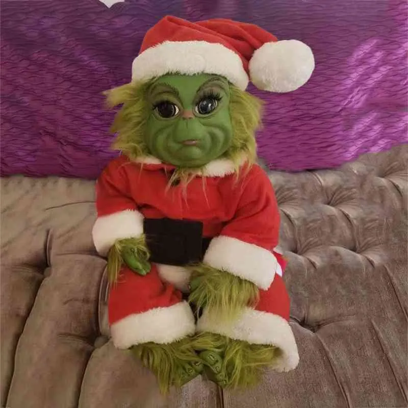 인형 귀여운 크리스마스 20 cm grinch 아기 박제 봉제 장난감 아이를위한 Xmas 선물에 집 장식 Navidad decor260c