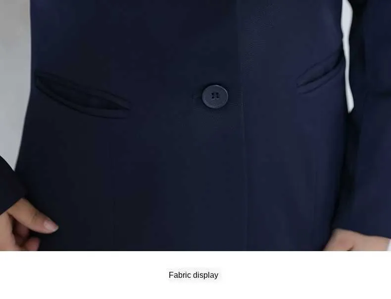 Plus Rozmiar 3XL-10XL Office Profesjonalny 2-częściowy garnitur Formalne ubrania robocze Wysokiej jakości spodnie Slim Kurtka 210527