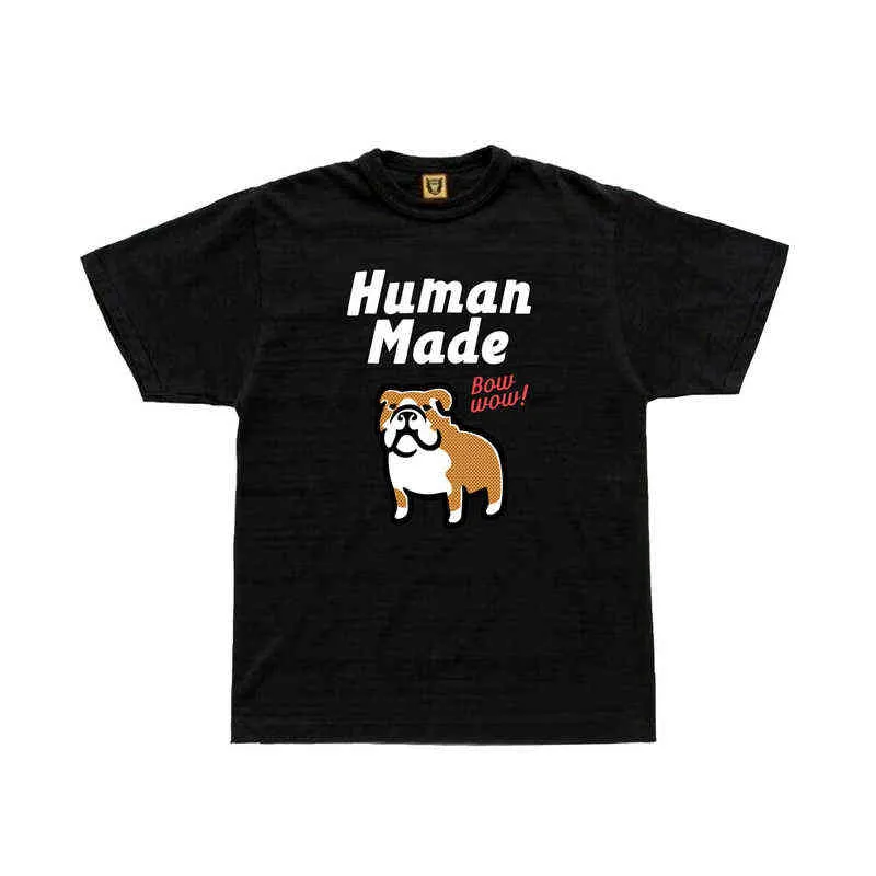 Las niñas hechas humanas no lloran Tee Tops 2022SS Hombre Hecho de camiseta Hombres Mujeres 1: 1 T-shirt de impresión de perros de alta calidad AA220308