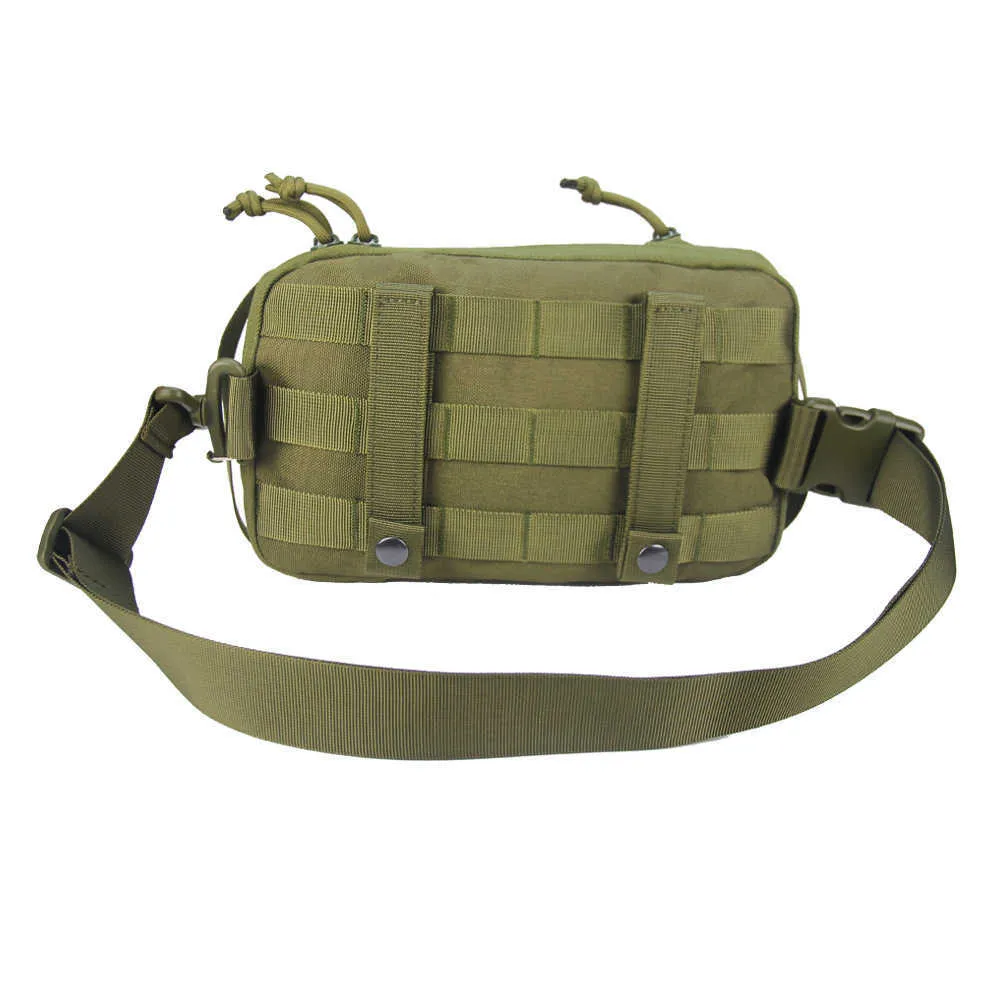 Outdoor Tactical Molle Borsa a tracolla Cintura militare Pacchetto di sopravvivenza Kit medico Arrampicata Zaino Escursionismo Campeggio Caccia Pouch Y0721