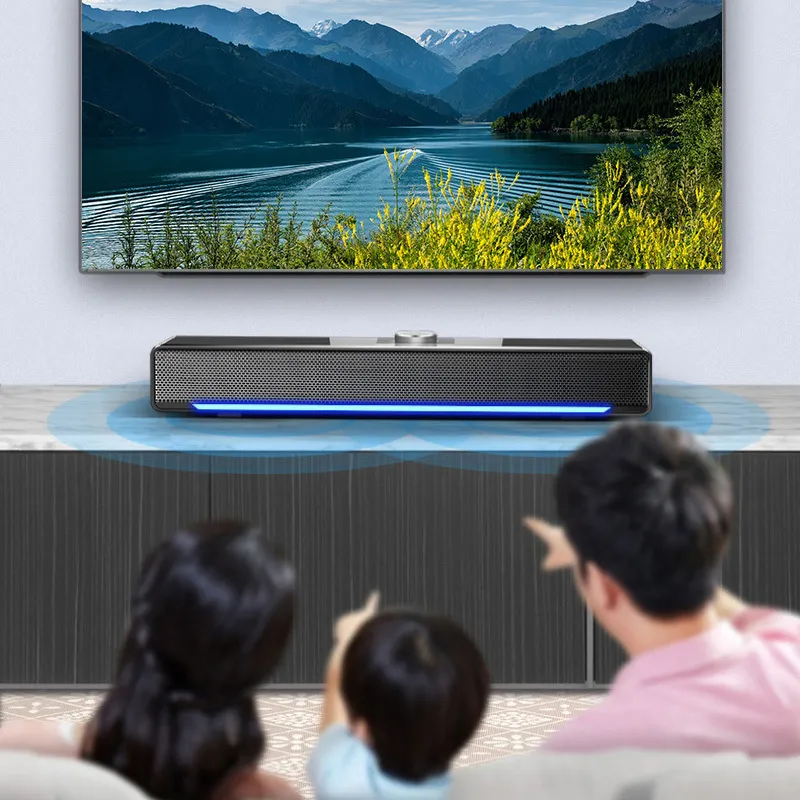 3D Surround Bluetooth-compatible Speaker Wired Computer Speakers Stereo Subwoofer Sound Bar Laptop PC Theater TV Aux 3.5mm