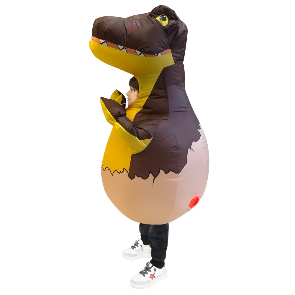 Costumi mascotteBambini T-REX Costumi gonfiabili Costume di Halloween Uovo di dinosauro Blow Up Disfraz Festa Regalo di compleanno bambini UnisexMascot