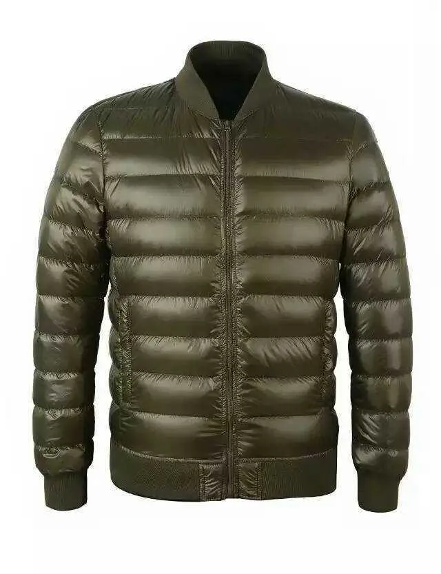 Ftlzz Winter Jacket 90% White Duck Down Men Ultra Light Cienkie Kurtki Slim Ciepły Płaszcz Podstawowy Znosić Wiatroszczelne Parkas Płaszcz 210819