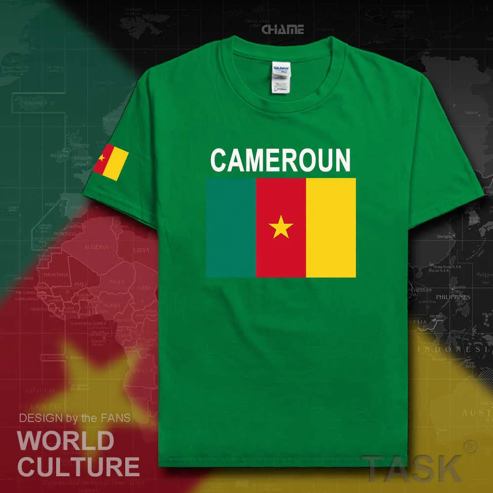 Kameroen Mannen T-shirt Jerseys Nation Team Tshirt 100% Katoenen T-shirt Kleding Tee Shirts Land Sporting CMR Camernouncamera Kameroenian X0621