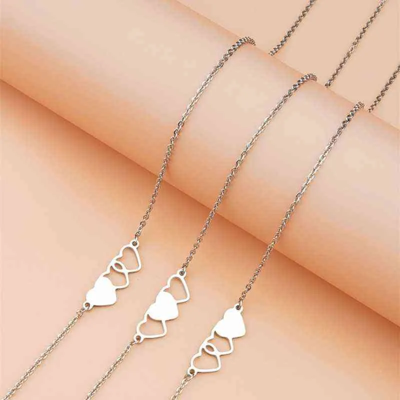 Colliers courts en forme de cœur, 3 pièces, pendentifs en forme de cœur assortis pour amie et sœur, bijoux cadeaux d'anniversaire