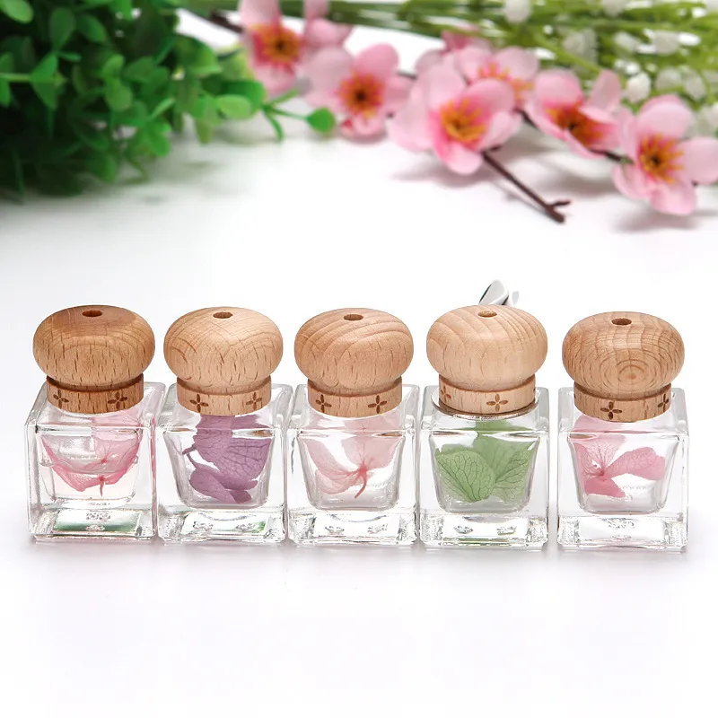 ZEJIA 6Ml*Mini Automobile Perfume Bottles Air-Conditioning Liquid Containers Glass Adjustable Perfume Cases