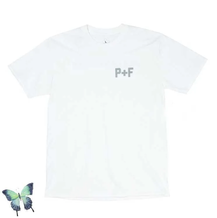 P + F 3Mの反射Tシャツの場所の顔の顔高品質ソリッドカラーTシャツの男性女性ファッションカジュアルTシャツ場所+ Faces TシャツX0726