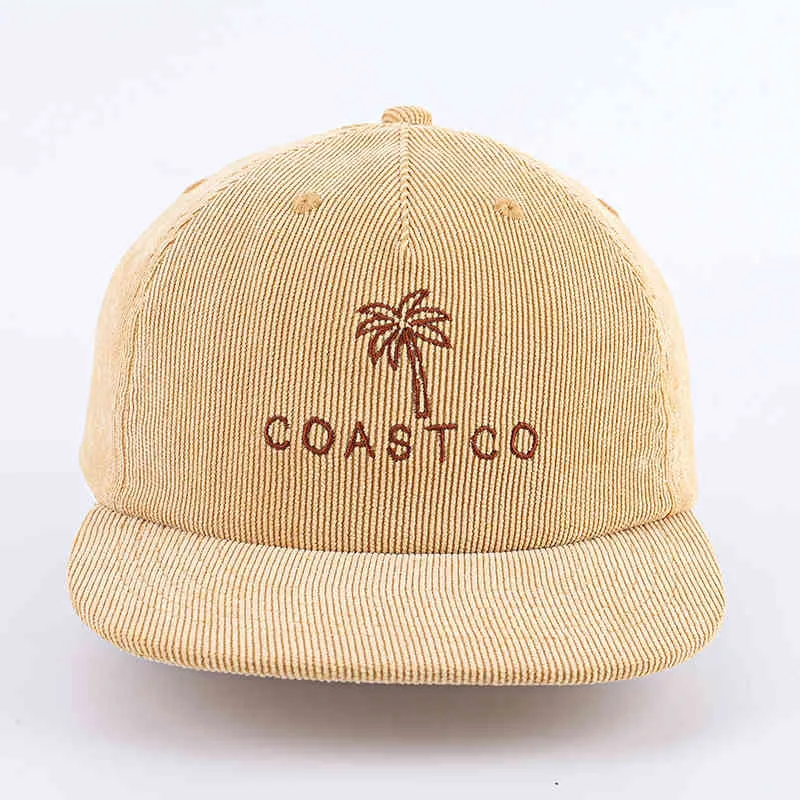 cappelli da uomo personalizzati in velluto a coste con ricamo a 5 pannelli snapback04234192