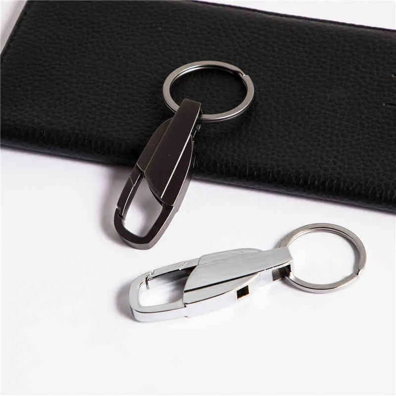 Moda Corrente de Carro para Homens Simples Carabiner Forma Escalada Gancho Chaveiro Anéis De Aço Inoxidável Presente Auto Interior