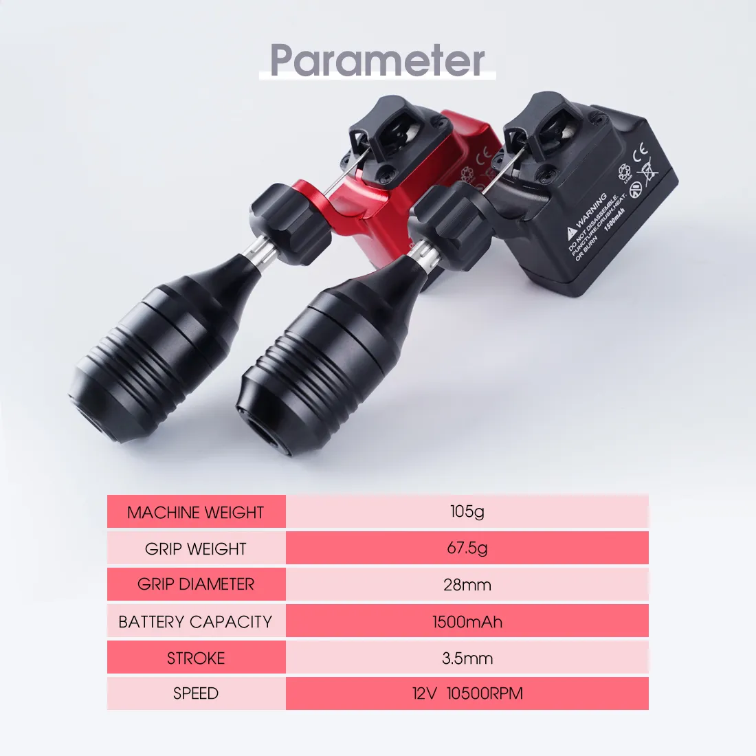 Potente máquina de tatuaje con batería inalámbrica, lápiz para tatuaje giratorio, máquina de maquillaje permanente, suministros de tatuaje, DisplayScouts LED