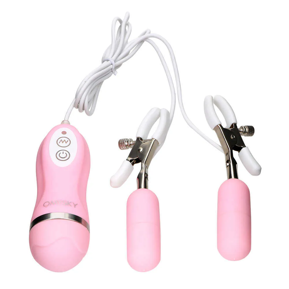 Articles de massage mise à niveau 10 fréquences de massage du sein pinces à mamelon vibrantes vibrateur silicone masturbation féminine jouets sexy pour femmes2044771