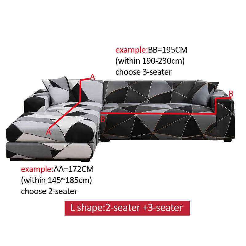 S-Emiga Sofa Pokrowce dla zwierząt domowych i Kids Slip Couch Poduszka Narożna Dekoracja Room 211207