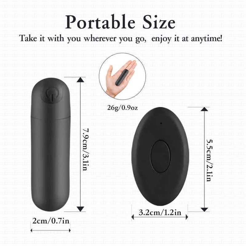 Nxy Vibratoren Sex Wireless Remote Bullet Vibrator USB-Aufladung Mini für Frauen 7-Gang-Vagina-Klitoris-Stimulator Vibro-Ei-Spielzeug 1220