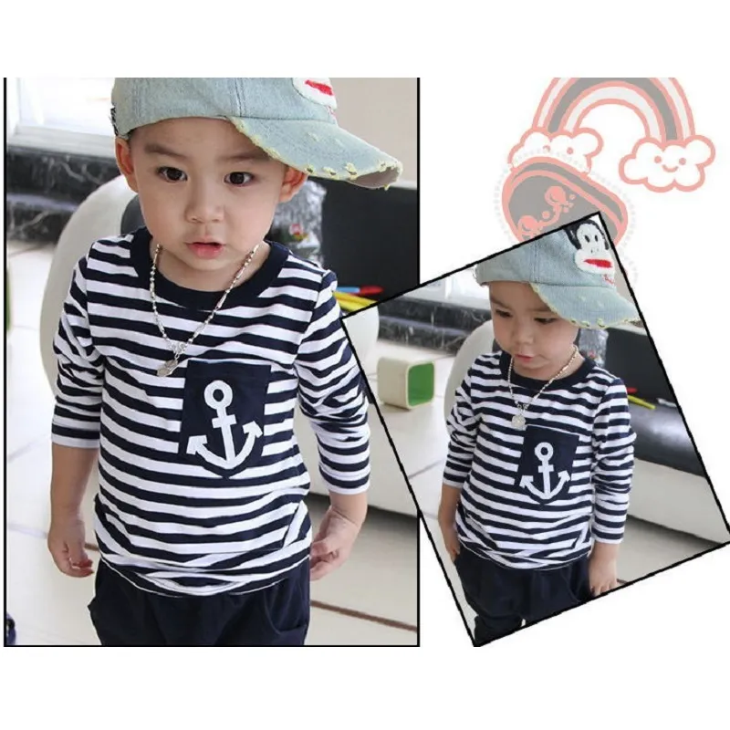 Marine Navy Sailor Jungen Sportanzüge Kinder Kleidung Set für Jungen Kinder Trainingsanzug T-Shirts Hosen Sets Jungen Kleidung Sweatshirts 210413