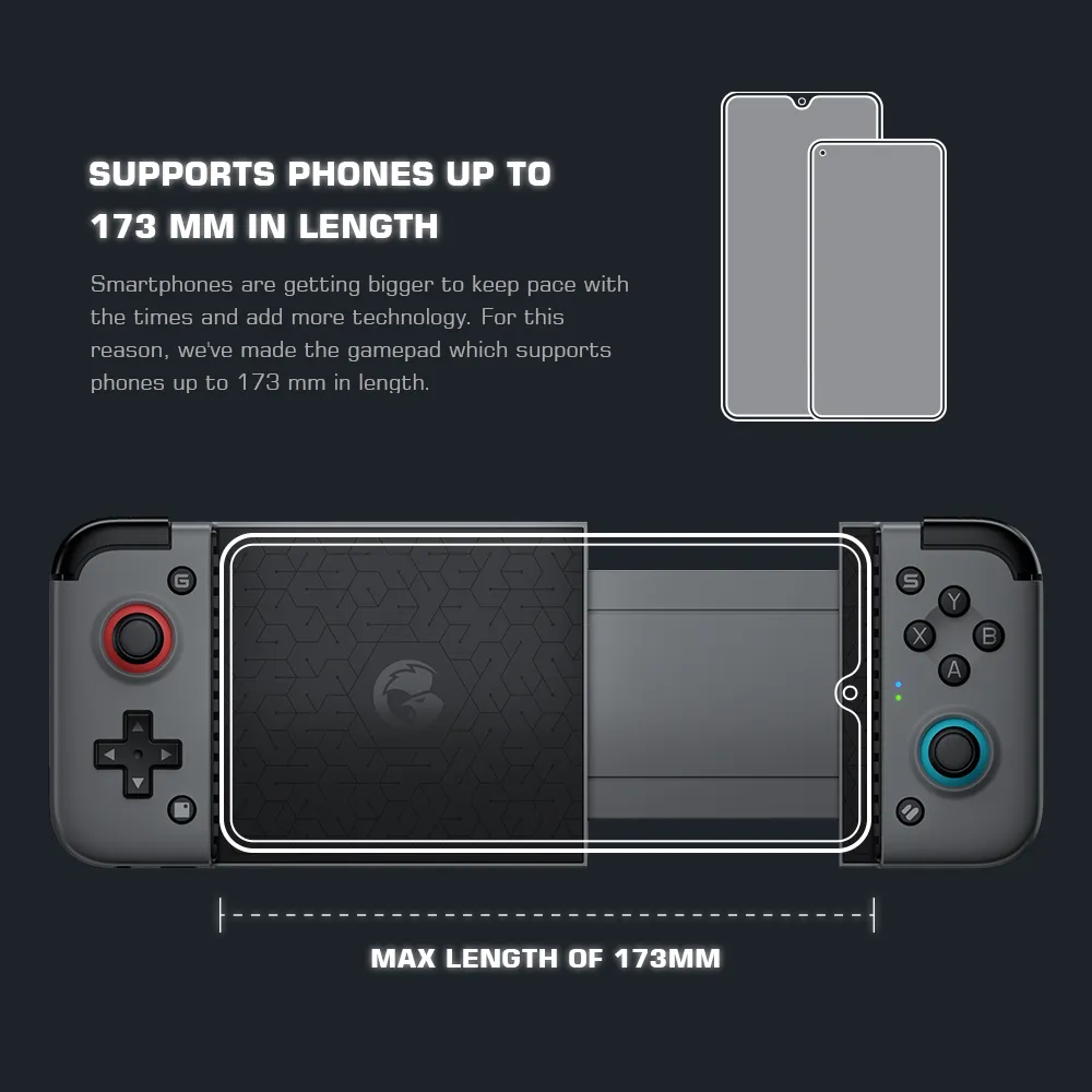 Gamesir X2 Bluetooth Type C PUBG GAMEPAD JOYSTICK Android أو IOS CONTROLRER GAMING MOLYSTICK لألعاب السحابة XCLOUDSTADI8862662