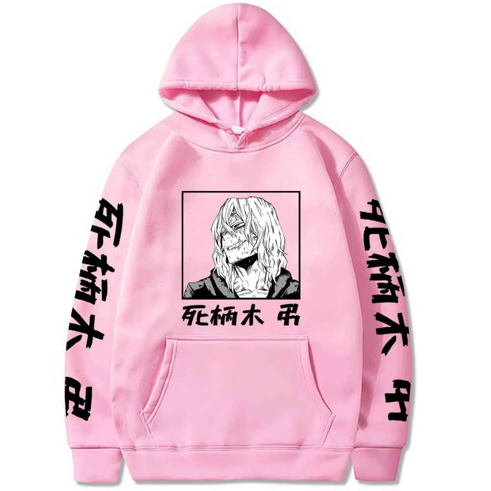 Harajuku My Hero Academia Shigaraki Tomura Hoodie Mężczyźni Casual Bluzy Hip Hop Streetwear Męskie Bluza Anime Odzież Y0319