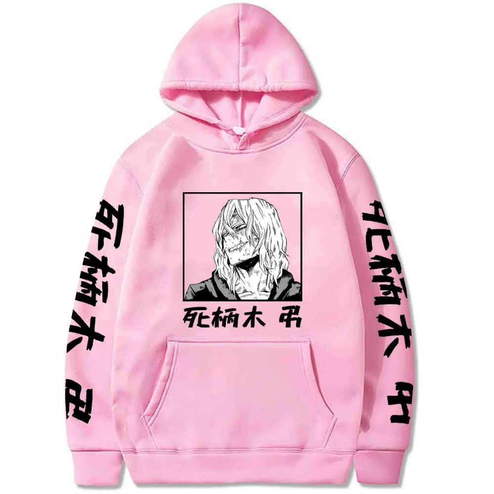 Harajuku My Hero Academia Shigaraki Tomura Hoodie Men Casual Hoodies Hip Hop Streetwear Men's Sweatshirt Anime Clothes Y0319