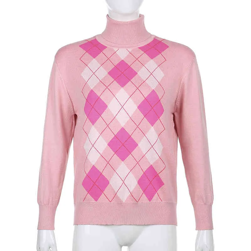 Pink Argyle Sweater (6)