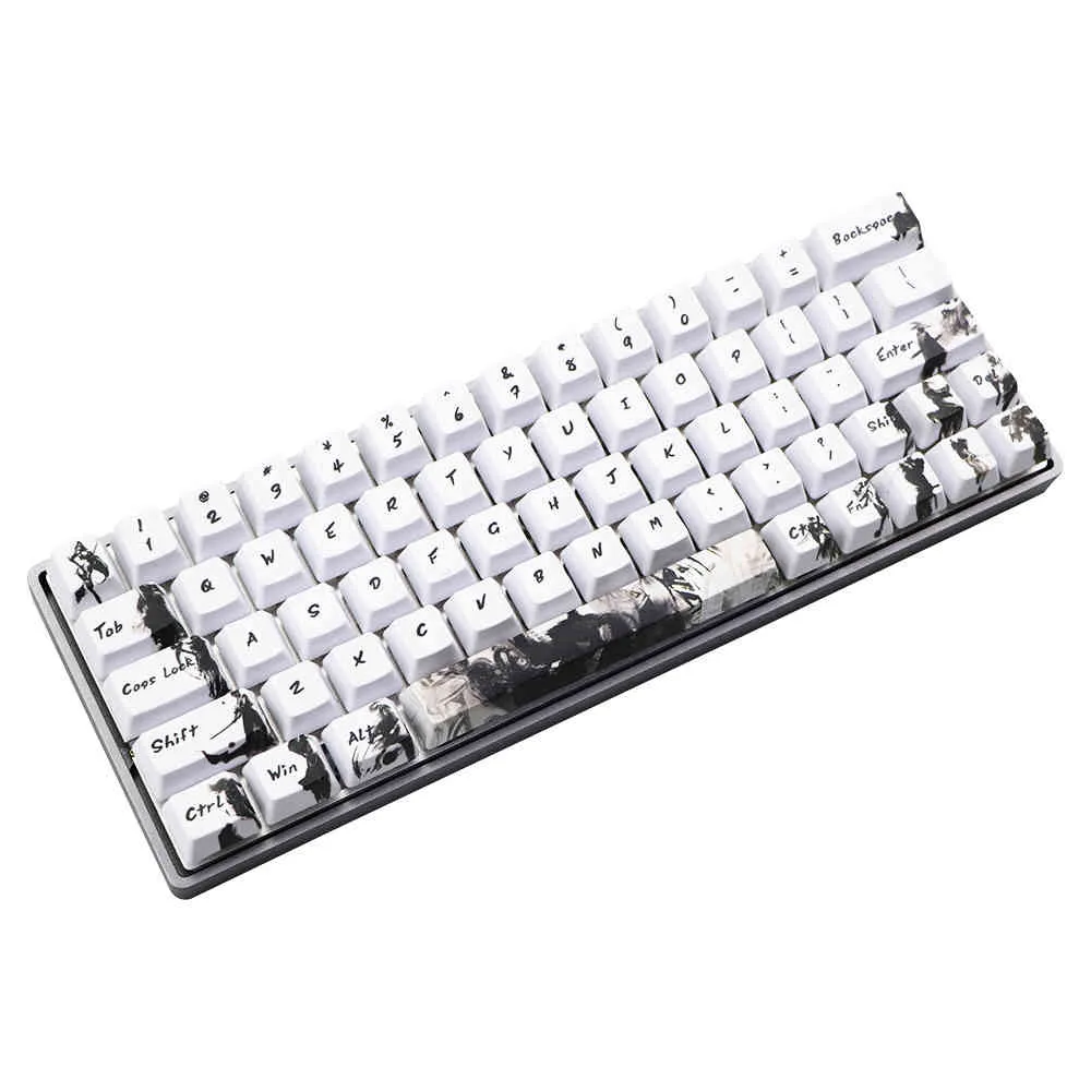 Dye-subbed PBT Keycap OEM-profiel MX Switches GH60 RK61 / Alt61 / Annie / Poker GK61 GK64 DZ60 Keyboard Knight Errant Keycaps