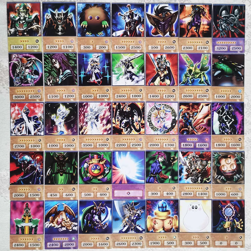 100 adet Yu-Gi-Oh Anime Tarzı Kartları Mavi Gözler Koyu Büyücü Exodia Dikilitaş Slifer Ra Yugioh DM Klasik Proxy DIY Kart Çocuklar Hediye X0925