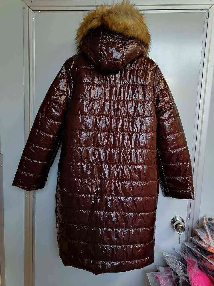 Зимняя куртка женщины блестящие вниз женские Parkas женщина Puffer черный коричневый пальто весна Дудуне Femme Mujer 2111216