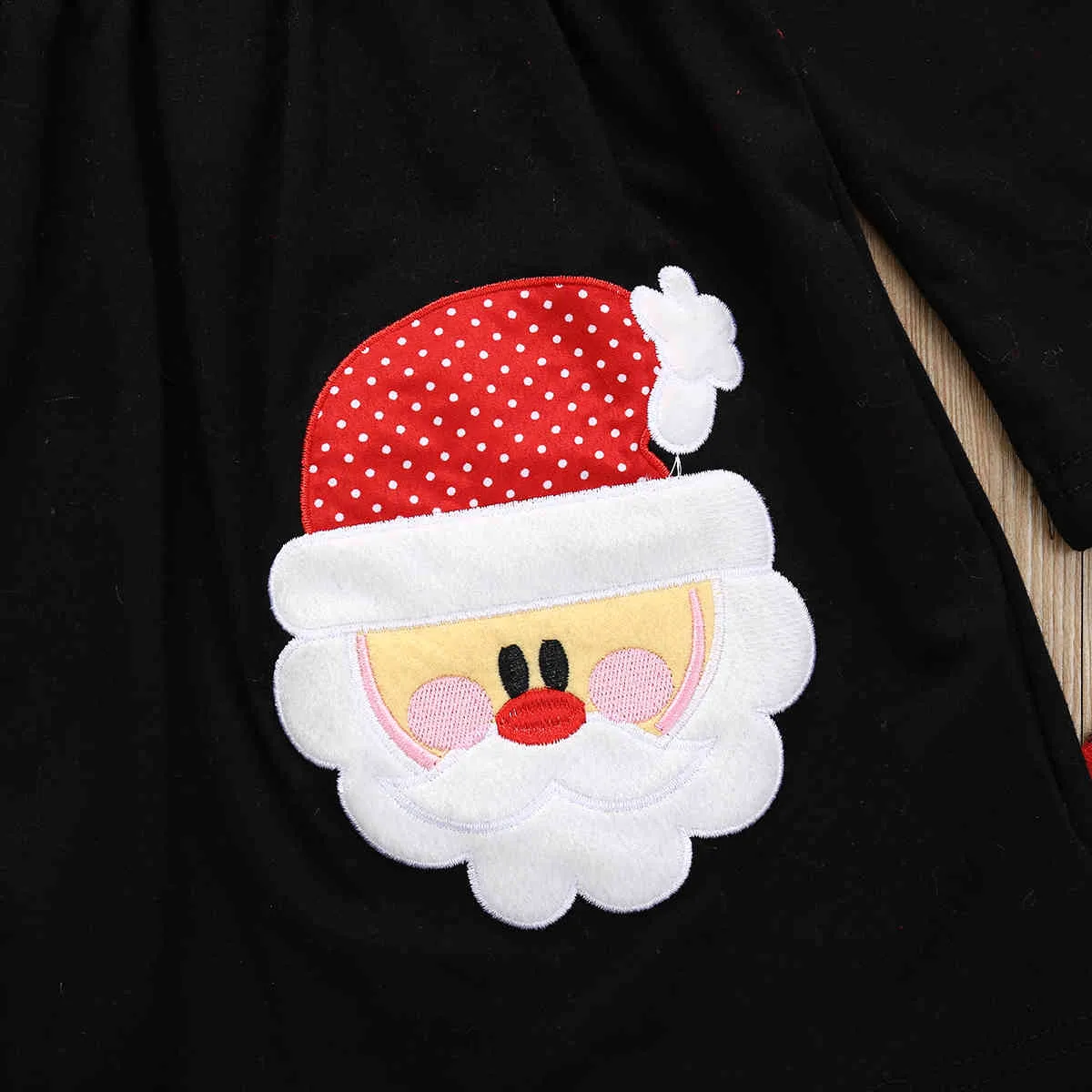 1-6Y Boże Narodzenie Berbecia Kid Baby Girls Odzież Zestaw Cartoon Santa Z Długim Rękawem Tunika Top Top Platformy Spodnie Szalik Xmas Stroje 210515