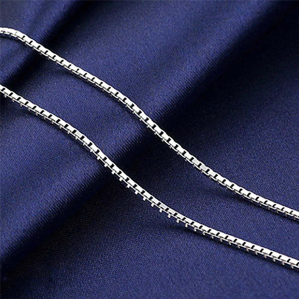 Colliers Chaînes 16-30 collier plaqué platine 1mm chaîne mode chaîne collier pour femmes bijoux