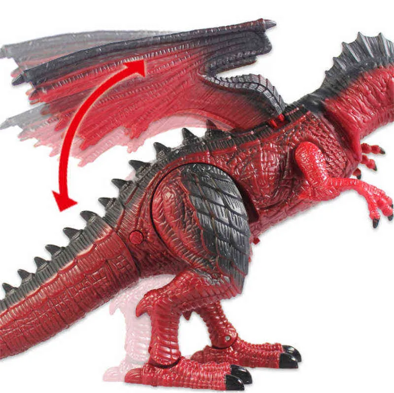 45 cm恐竜スプレードラゴン轟音歩行電動リモコンシミュレーション動物モデルキッズ玩具子供男の子の誕生日ギフト211027