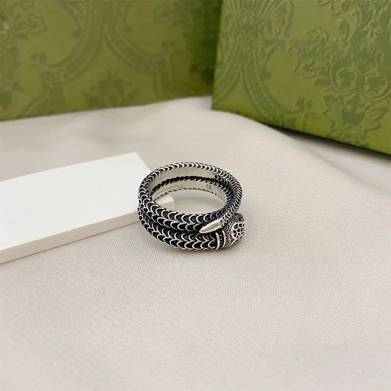 Merk Sieraden Liefhebbers Ring Snake Ring Mode Mannen en Vrouwen ringen2724