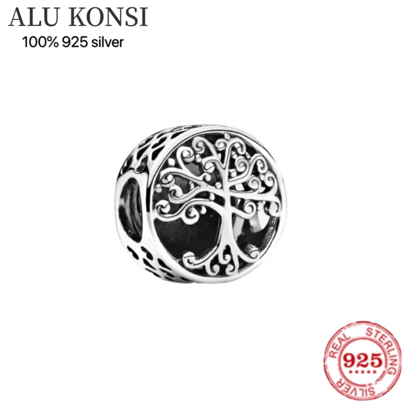 100% S925 argento sterling riflettente perlina fascino auto amore cuore fiore misura i gioielli braccialetto donna pan originale