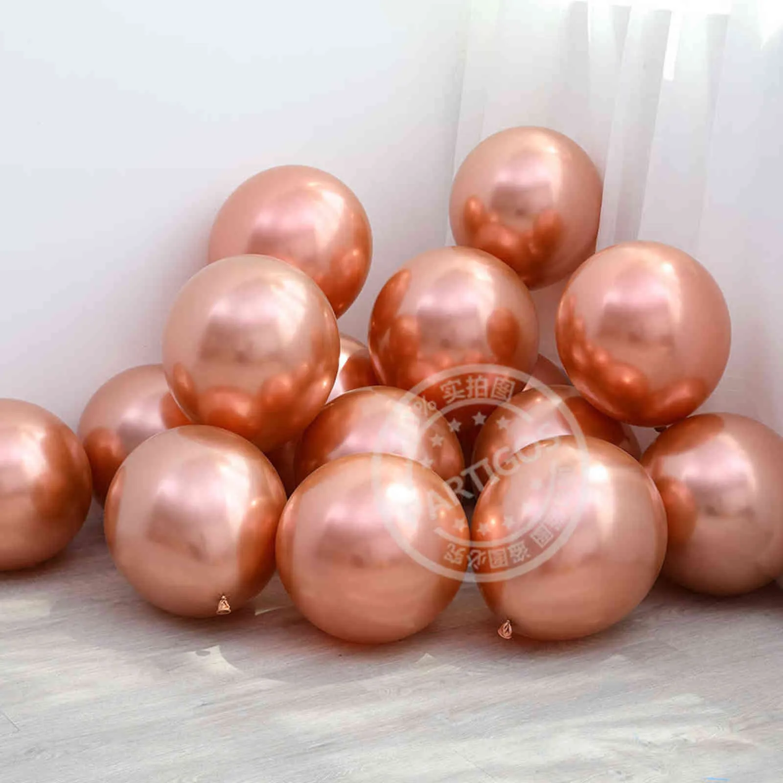 12inch nova cor rosa ouro balões metálicos lilás luz chrome luz verde látex globos para decoração de festa de aniversário de casamento y0923