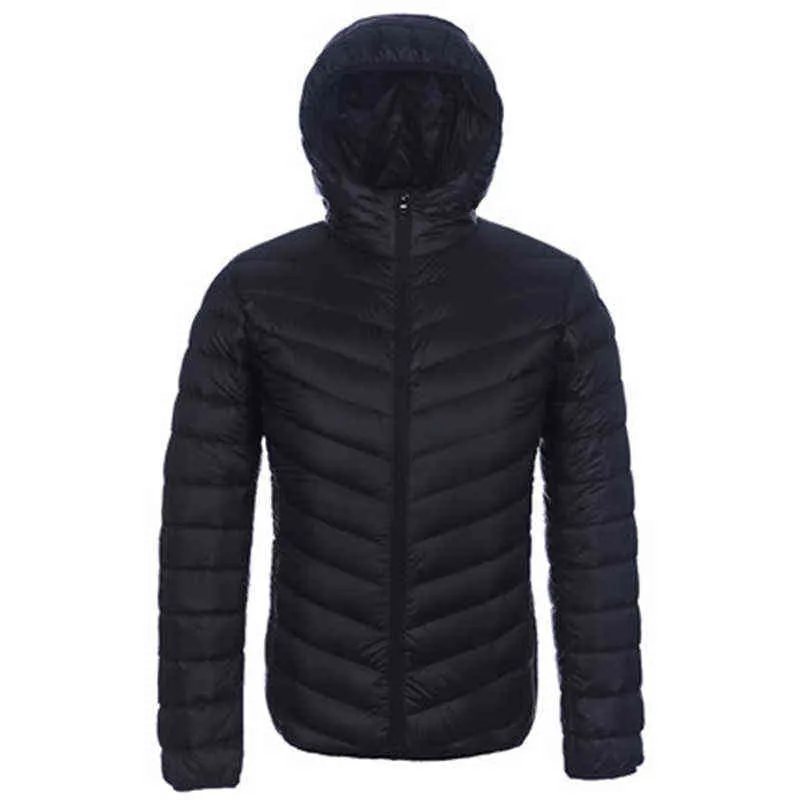 Höst och vinter Mode Boutique Vit Duck Down Warm Casual Stand Collar Casual Mens Down Jacket / Tunna Male Down Coats G1108