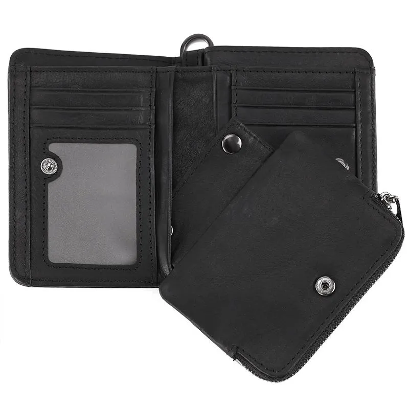 Portefeuilles PI OOM Kaarthouder Dames Lederen Clutch Tas Mannen Korte Portemonnee Multi-Card ID Anti-diefstal Borstel Mode Case332a