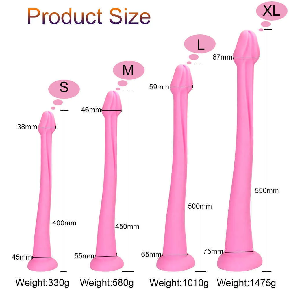 Massage Long Anal Dildo Buttplug Prostaat Massage Siliconen Anus Dilator Vagina Stimulator Sekspeelt voor vrouwen Man Masturbation Sex5503942