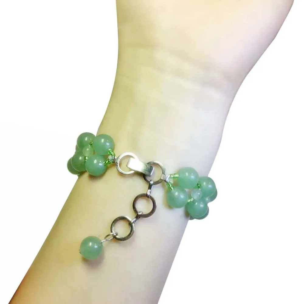 Novelty Jewelry Women Wristwatch Green Jade Bracelet Aventurine Quartz Band Girls Watch Birthday Anniversary Gift