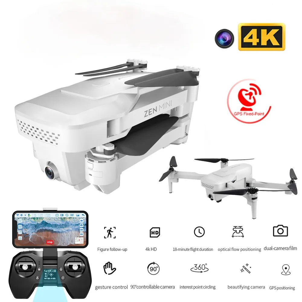 Drone avec caméra pour adultes, caméra WiFi 4K HD, quadrirotor RC, retour  intelligent GPS, vol stationnaire GPS/flux optique, drone pour enfants  jouets cadeaux ou débutants (gris)