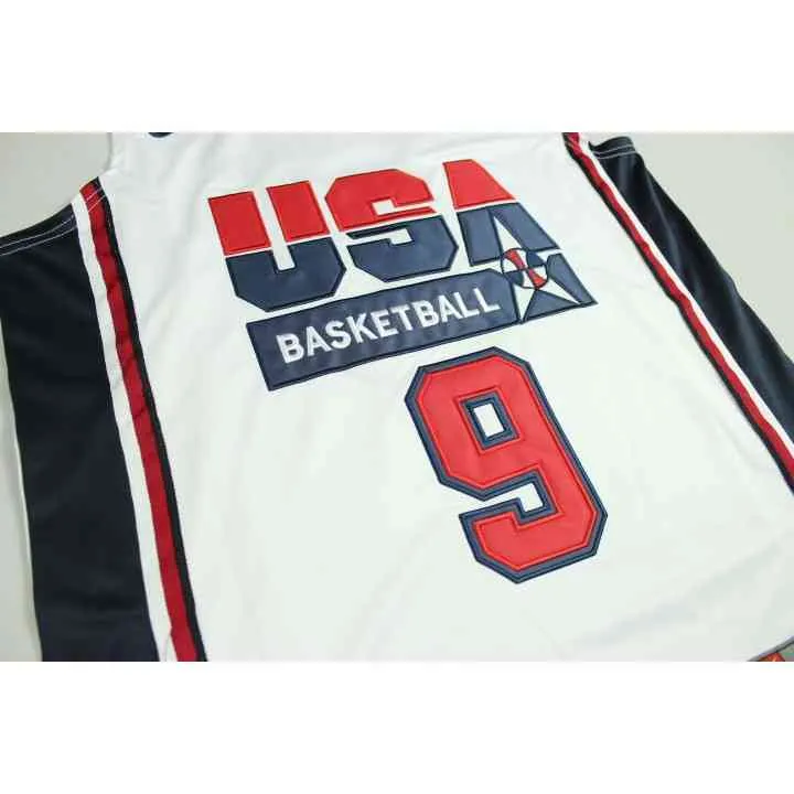 USAドリームチーム9マイケルホワイトシーズンバスケットボールジャージー015134036