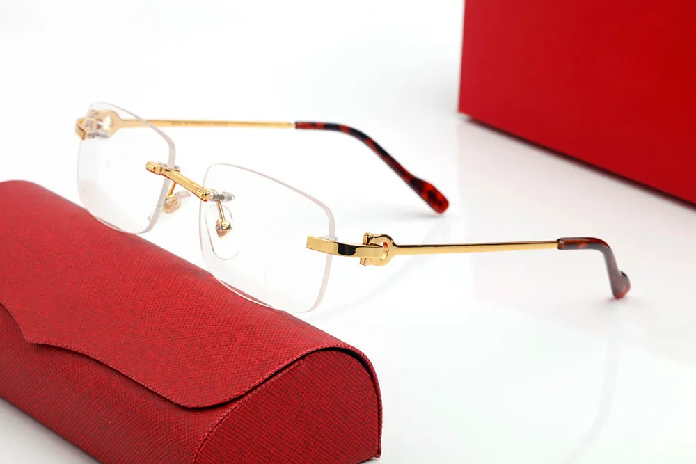 Gafas de sol de diseñador de moda roja anteojo singeles de marco